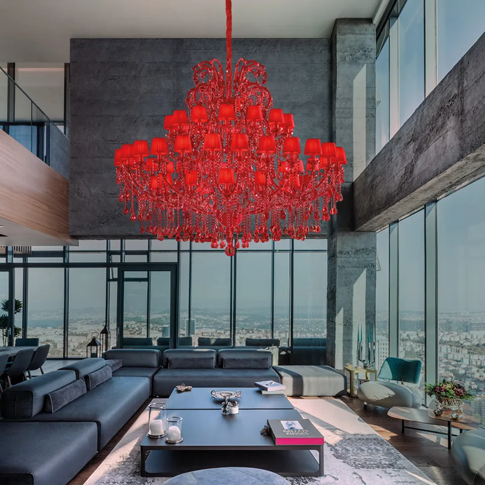 Green-red chandelier models from Masiero