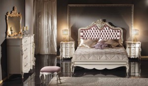 Scappini & C light colored king sized bed