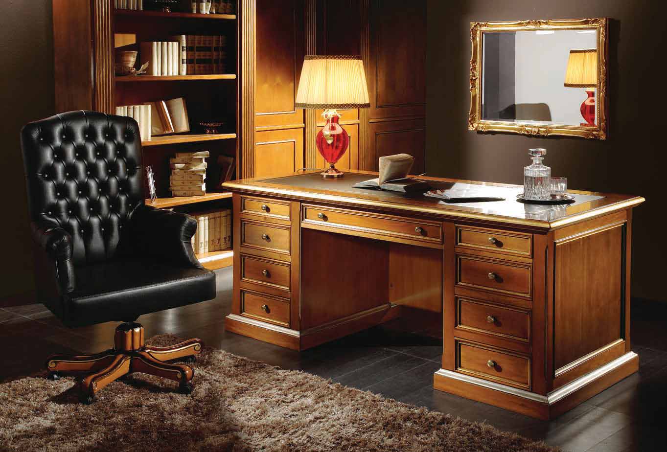 dark brown writing desk models from Scappini&C