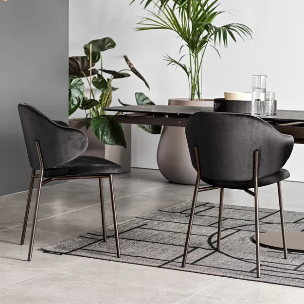 Calligaris grey aesthethic chairs