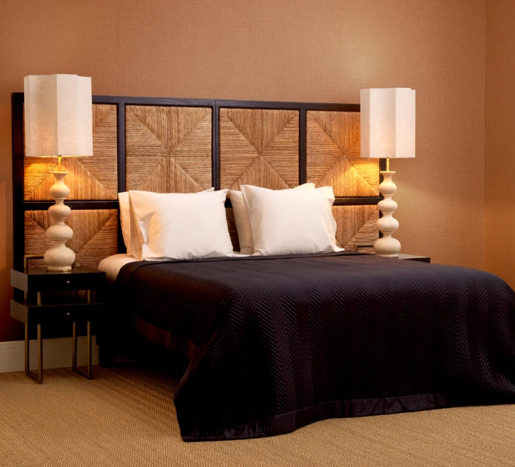 brown wood eichholtz bed
