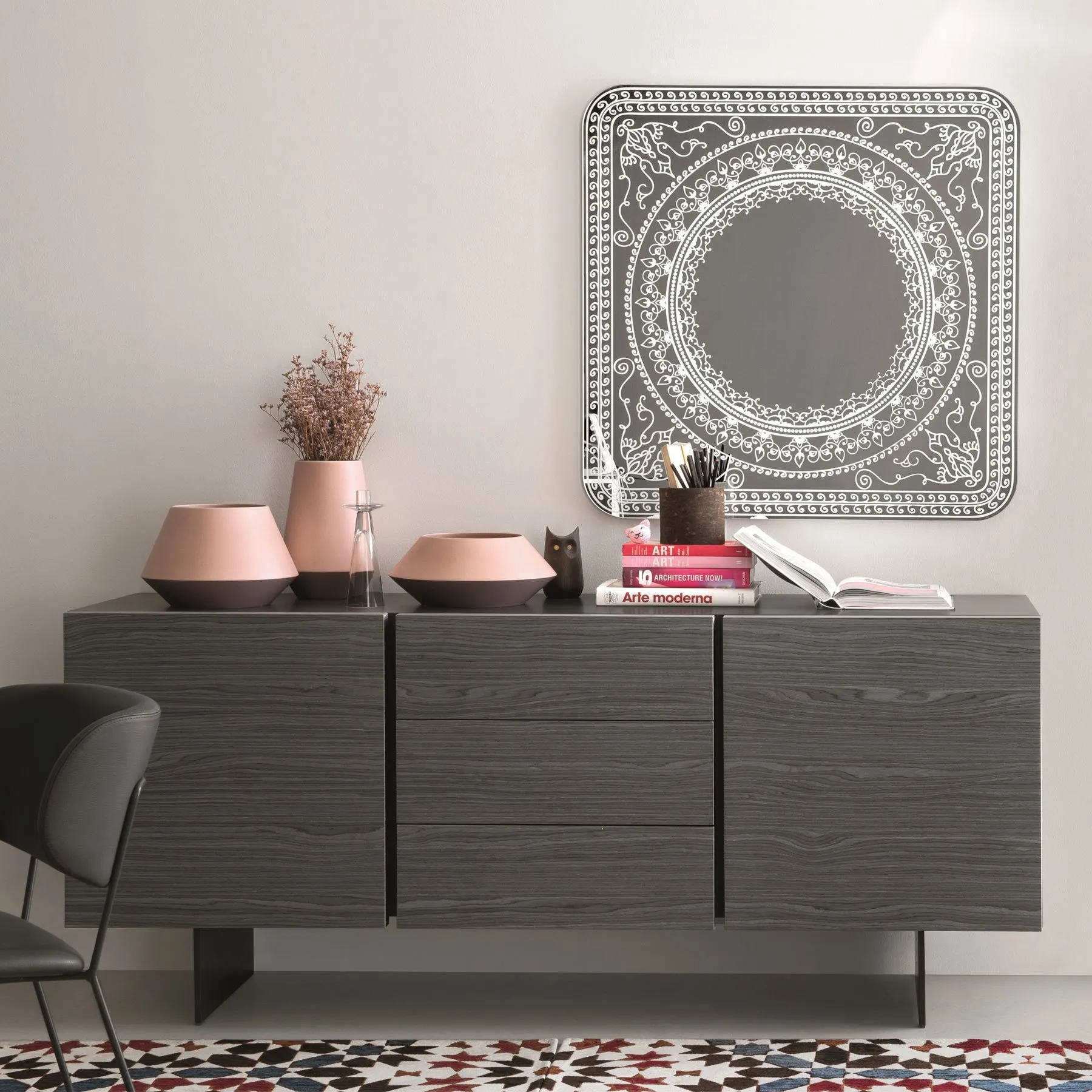 Calligaris Dark Grey Drawers