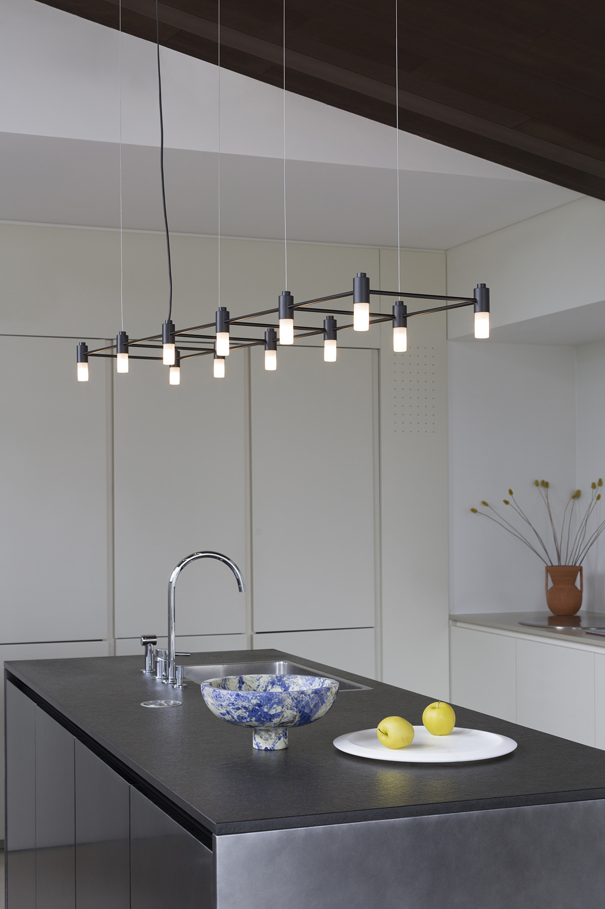 Quadrante hanging ceilinngs from Zava collection in Kitchen