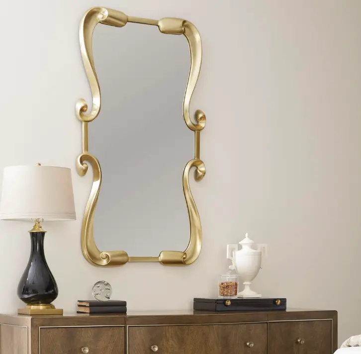 jonathan charles wooden gray mirror