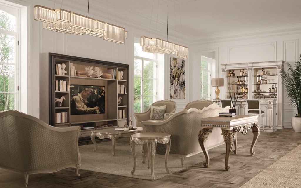 Scappini & C light colored living room modesl