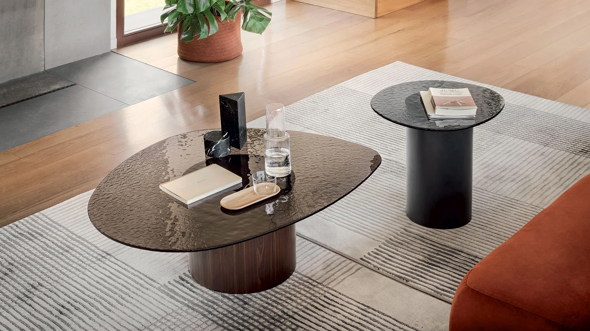 Glass coffee table Calligaris