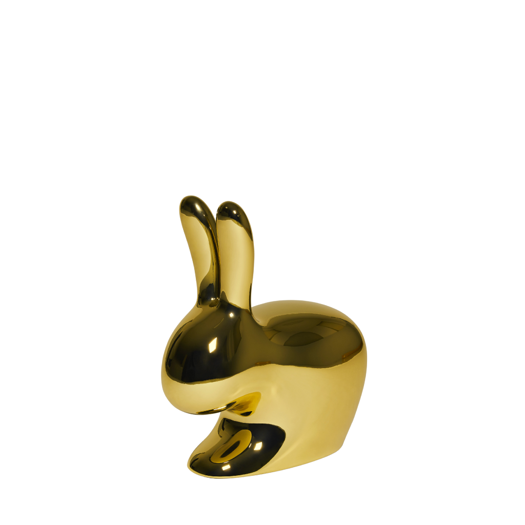 Yellow glass rabbit from Qeebo