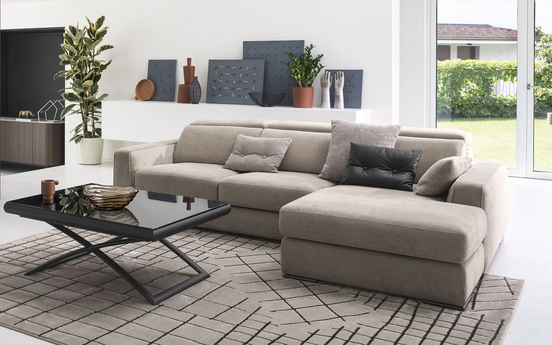 Calligaris Grey Sofas