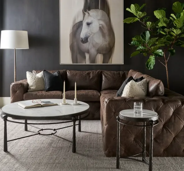 beige sofa with gray armchair