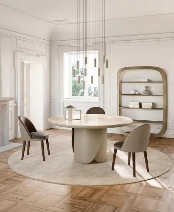 round eforma table dark brown